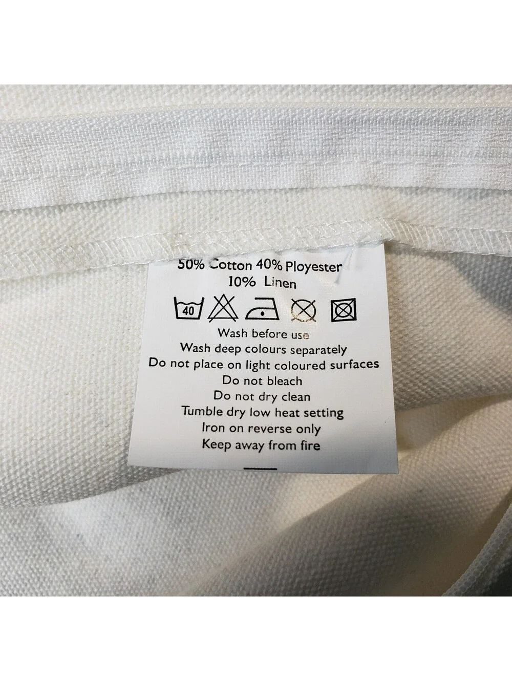 Cotton Linen Square Pillow Cover Bunny Rabbit Braided Twine Trim Ashler 18